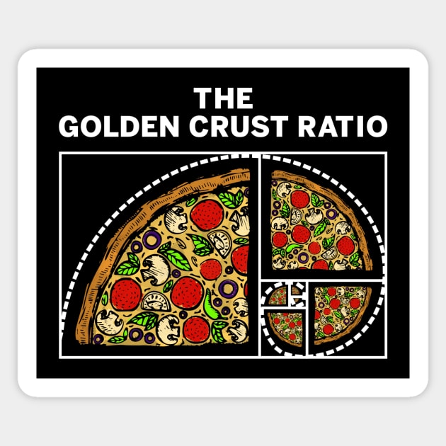 The golden crust ratio (new) Sticker by Bomdesignz